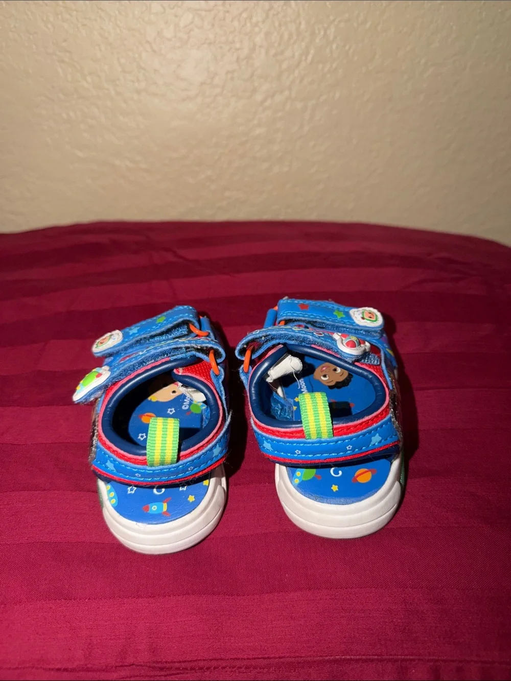 Cocomelon Blue and Red Kids Sandals - Toddler Adjustable Straps